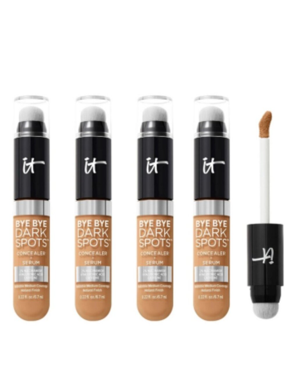 IT COSMETICS BYE BYE DARK SPOT CONCEALER + SERUM - TAN COOL 40 - 0.22 OZ 4PC LOT
